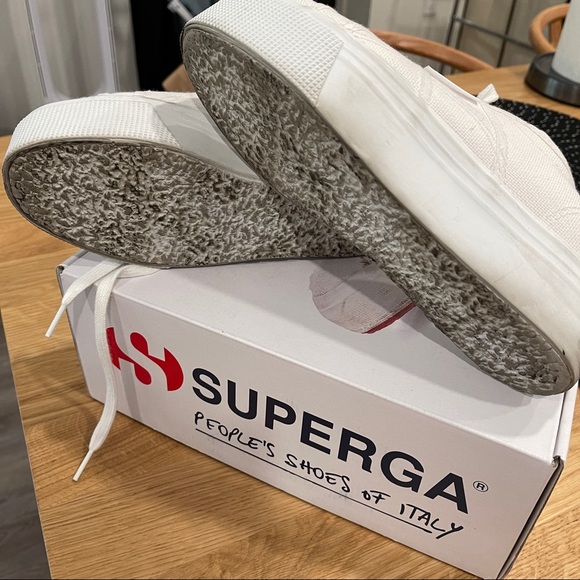 Superga 2790 White Platform Sneakers - Picture 9 of 11